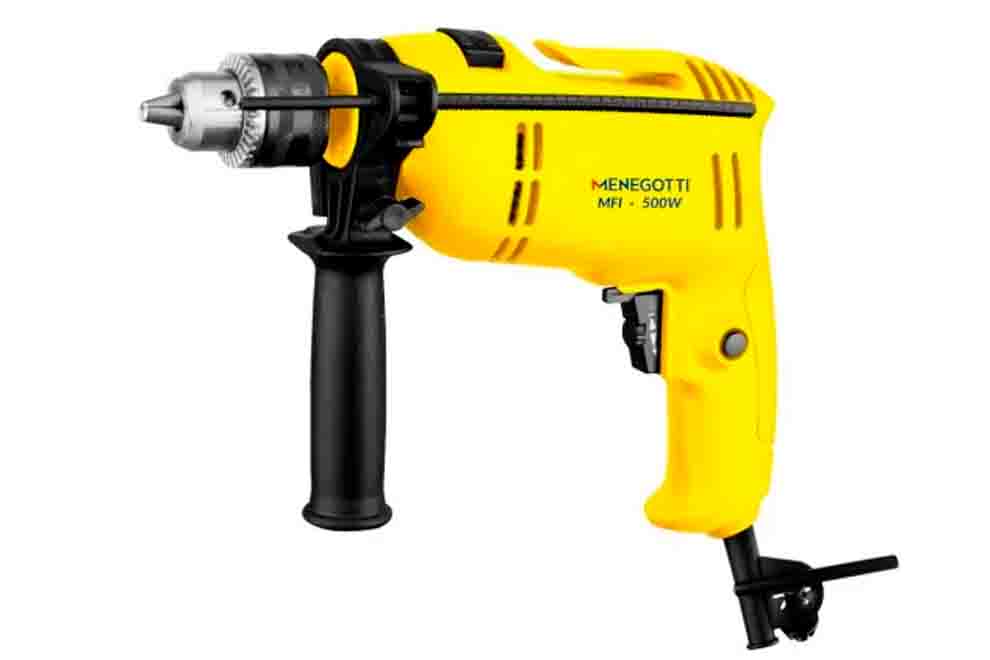 Furadeira elétrica Menegotti MFI 500W amarela